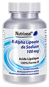 R-lipoate de sodium 100 mg, 60 gel (AAL / R Lipoic Acid) - Nutrixeal
