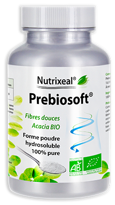 Prebiosoft, fibres douces BIO* (acacia), en poudre hydrosoluble - Nutrixeal