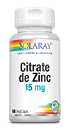 Zinc - Solaray - 60 gélules végétales