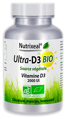 UltraD3V BIO* - Nutrixeal : Vitamine D3 BIO 2000 UI / gélule