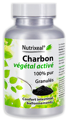 Charbon végétal activé - Nutrixeal - 100 g de granulés