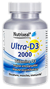 UltraD3 2000 - Nutrixeal - Vitamine D3 naturelle : 2000 UI/cp.