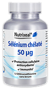 Sélénium chélaté (L-Sélénométhionine) 50 µg - Nutrixeal - 60 gel
