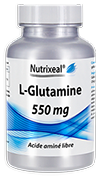 L-GLUTAMINE 550 100% pure - Nutrixeal - 100 gélules végétales