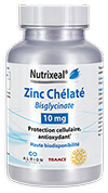 Zinc Chélaté (bisglycinate) 10 mg - Nutrixeal - 60 gel végétales